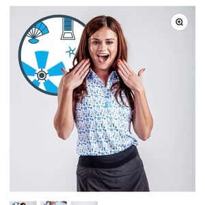 Floral Blue Women's Blouse